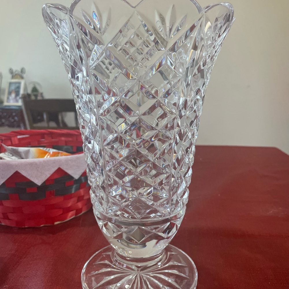 Waterford crystal vases ice bucket and assorted barware
